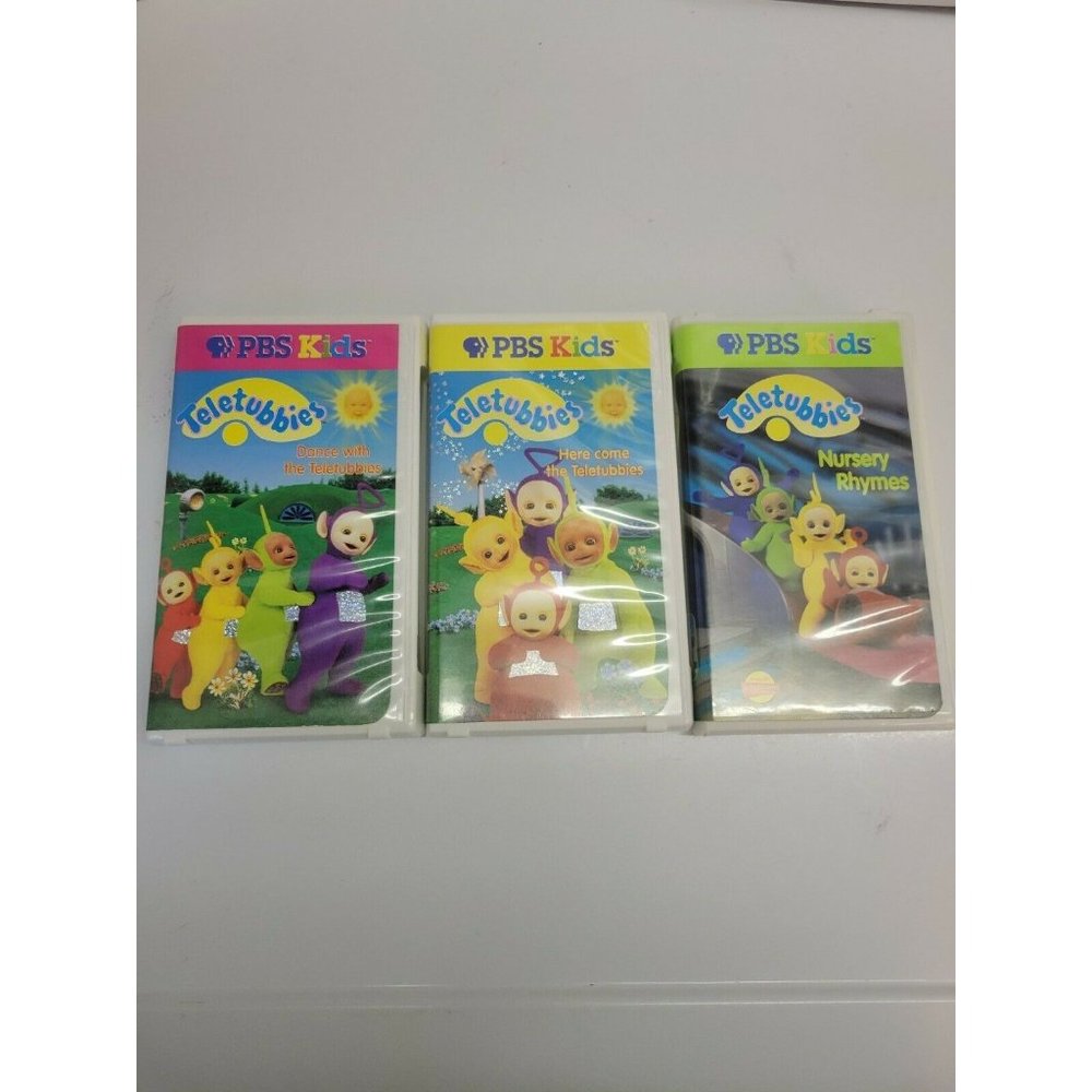 LOT OF 4 TELETUBBIES VHS TAPES CLAMSHELL VOLUMES 1 2 & 3